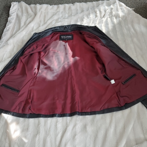 WILSONS LEATHER THINSULATE BLACK FITTED LEATHER JACKET WITH REMOVABLE LINER! - Picture 14 of 16